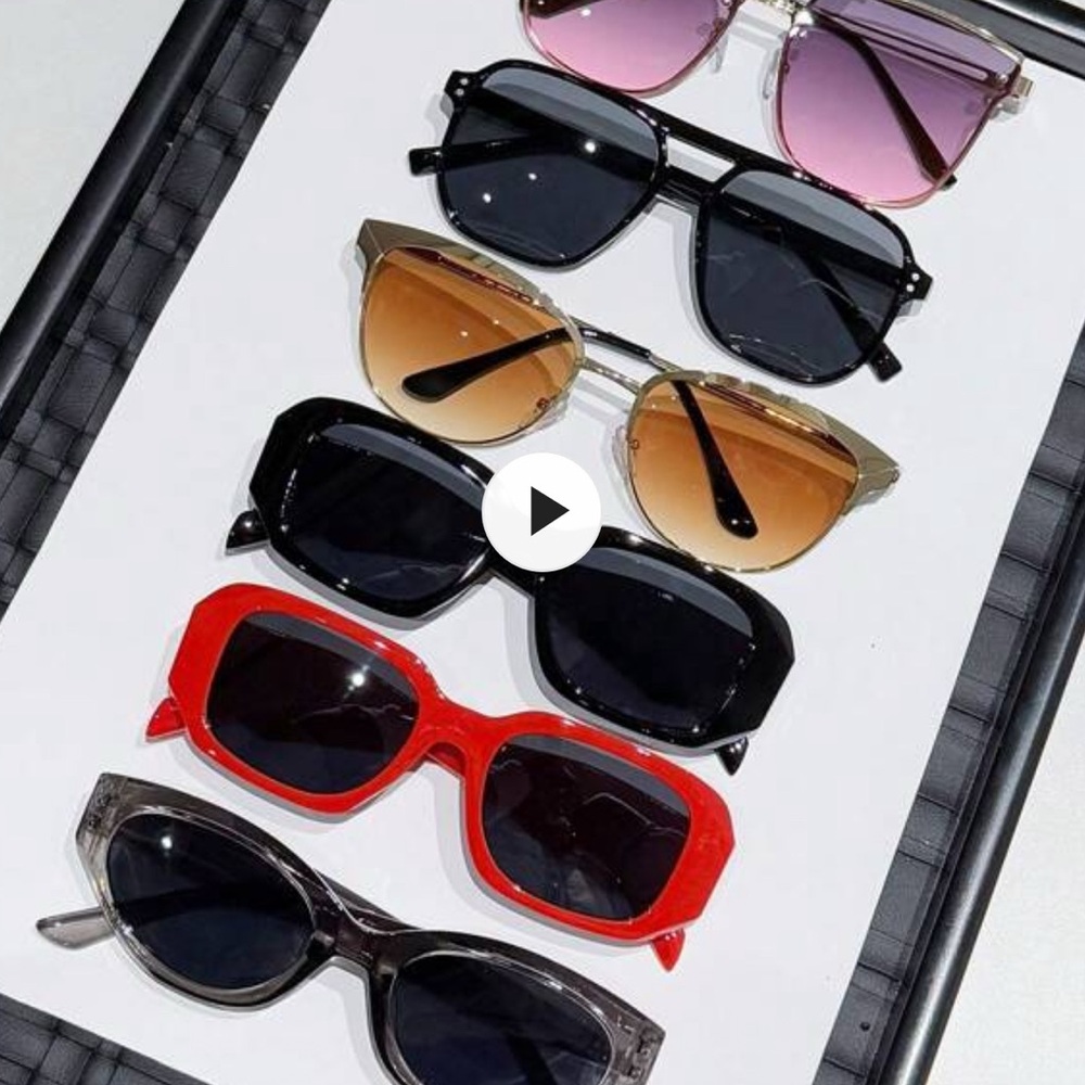 Black and Brown & RED Sunglasses Modern Oversized Fashion
